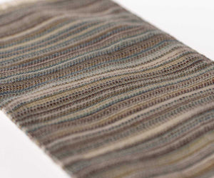 Maileg striped rug medium size pre-order, neutral tones, perfect for miniature home decor, due in October.