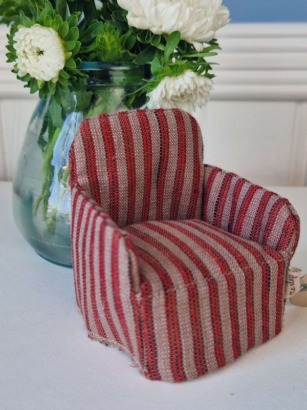 Maileg, Chair Mouse - Red Stripe