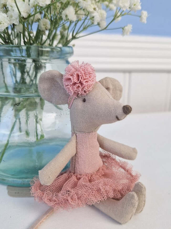 Maileg, Ballerina Mouse, Little Sister - Rose