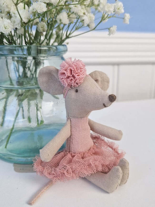 Maileg, Ballerina Mouse, Little Sister - Rose