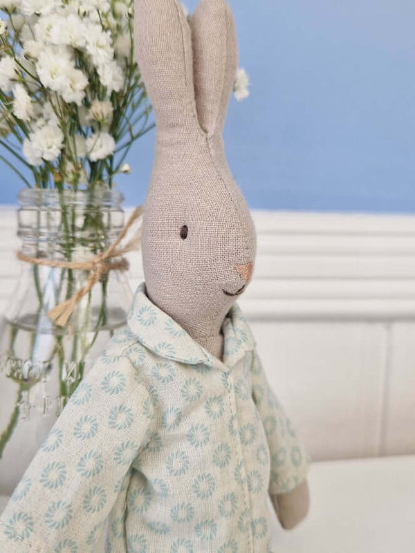 Maileg, Rabbit Size 1 in Blue Pyjamas