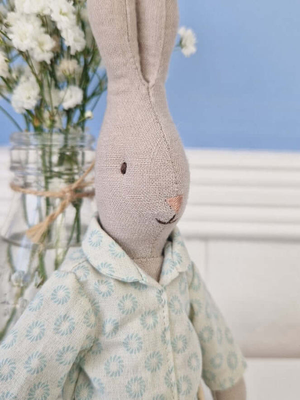 Maileg, Rabbit Size 1 in Blue Pyjamas