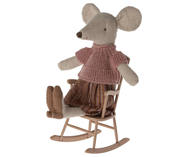 Maileg, Rocking Chair, Mouse - Dark Powder