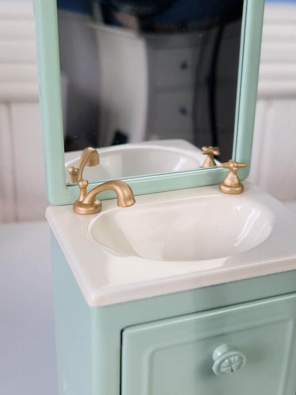 Maileg, Sink Dresser, Mouse - Mint