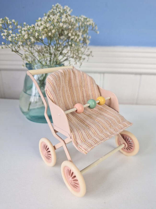 Maileg, Stroller, Baby - Rose