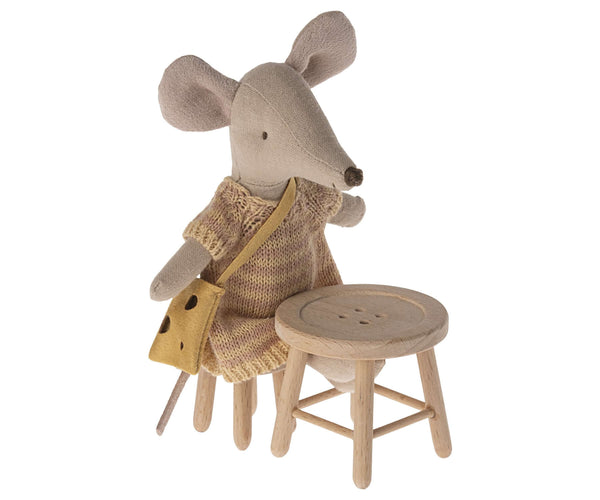 Maileg, Table and Stool Set, Mouse