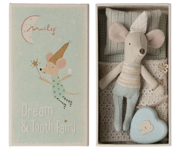 Maileg, Tooth Fairy Mouse, Little Brother in Matchbox