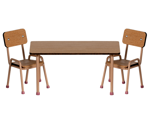 *PRE-ORDER* Maileg, Wooden Table & Chair set, Mouse - Dark Powder (DUE LATE JAN)