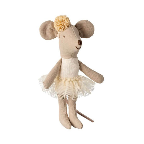 Maileg, Ballerina Mouse, Little Sister, Off White