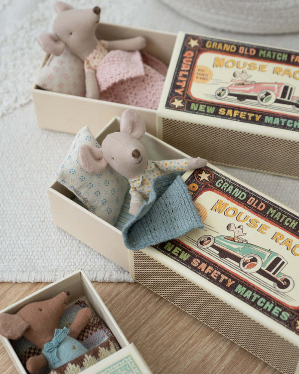 Maileg, Little Brother Mouse in Matchbox