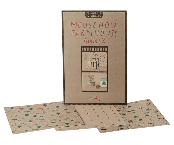 *PRE-ORDER* Maileg, Mouse House Farmhouse Annex Wallpaper Set  (DUE END MAY)