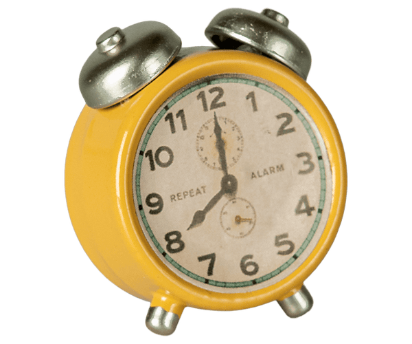 Maileg, Alarm Clock, Mouse - Yellow