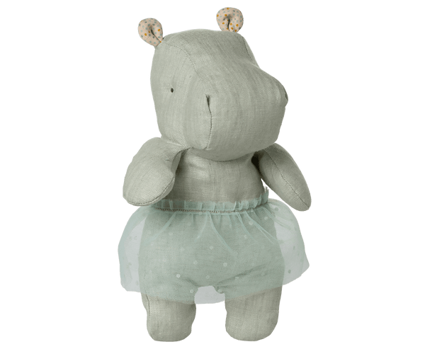 *PRE-ORDER* Maileg, Safari Friends, Hippo w. Tutu, Small - Mint (DUE END MARCH)