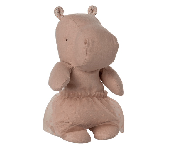 *PRE-ORDER* Maileg, Safari Friends, Hippo w. Tutu, Small - Soft Rose (DUE END MARCH)