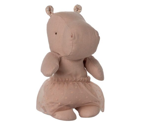 *PRE-ORDER* Maileg, Safari Friends, Hippo w. Tutu, Small - Soft Rose (DUE END MARCH)