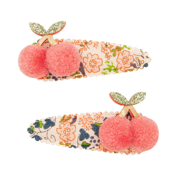 Mimi & Lula, Floral Pom Pom Cherries Clips