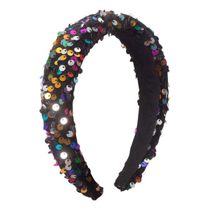 Sparkly Mimi & Lula Jazzy Sequin Alice headband with colorful sequins. Perfect for a glamorous look!