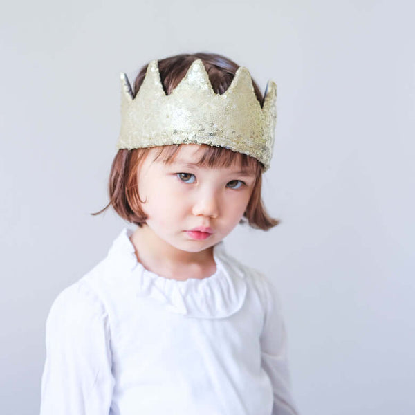 Mimi & Lula, Sequin Crown - Gold