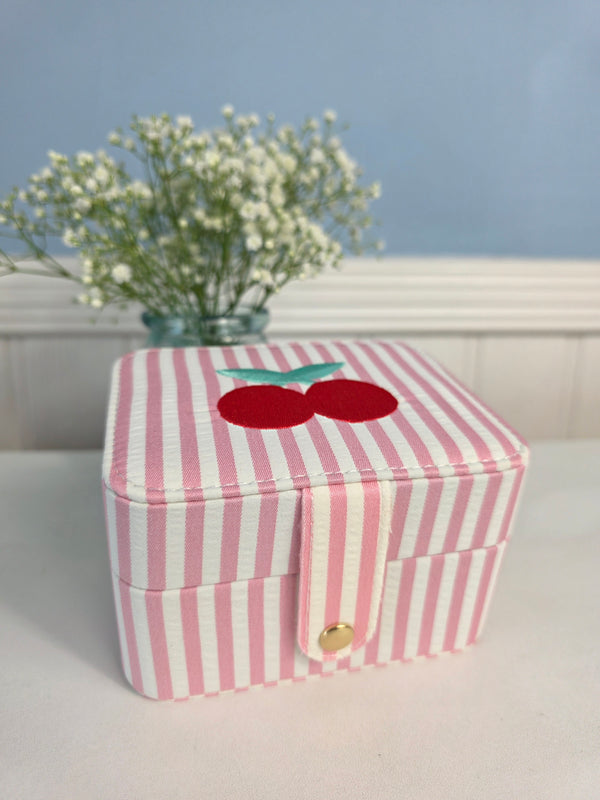 Rockahula Kids, Stripy Cherry Jewellery Box