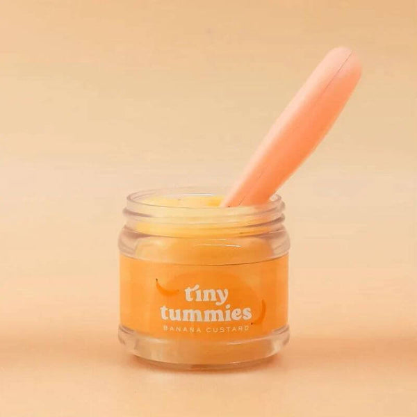 Tiny Harlow, Tiny Tummies Banana Custard Puree Food Jar & Spoon Set