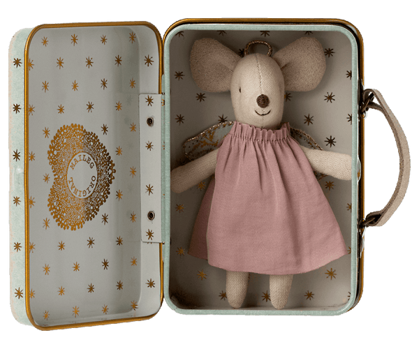 Maileg, Angel Mouse in Suitcase