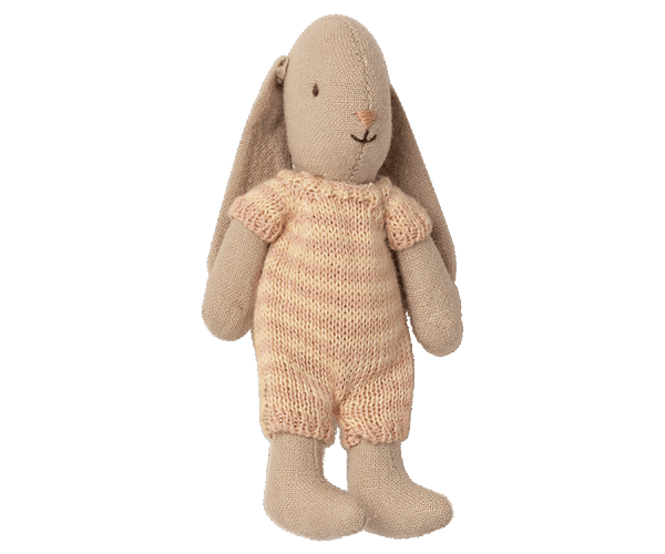 Maileg, Micro Bunny in Knitted Outfit (Pink)