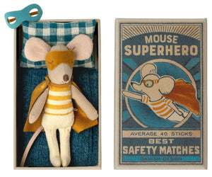 Maileg, Super Hero Mouse, Little Brother in Matchbox (Mouse of the Month)